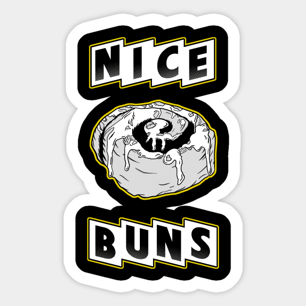 Nice buns Sticker by samuray